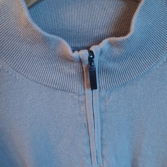 Oak Hill Premium Men's Quarter Zip Tan Sweater - Size 3XL - Picture 4 of 4